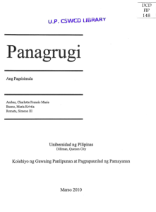 Panagrugi – Ang Pagsisimula