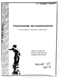 Paghahabi ng Karanasan: Isang Sulyap sa Maralitang Tagalungsod