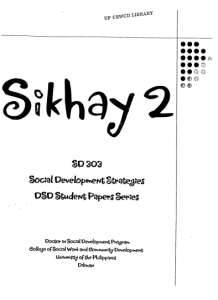 Sikhay 2: SD303 Social Development Strategies DSD Student Papers Series