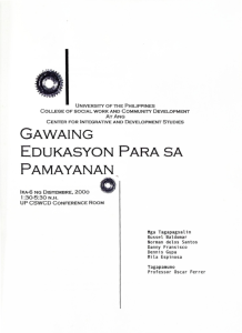 Gawaing Edukasyon Para sa Pamayanan