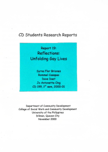 Reflections: Unfolding gay lives
