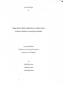 Trapal, Karton, Kariton: Mga Kwento sa Kalye Inahon
