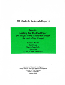 Looking for the Pied Piper