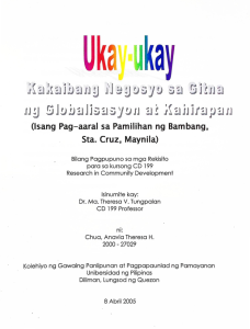 Ukay-ukay: Kakaibang Negosyo sa gitna ng Globalisasyon at Kahirapan