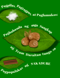 Pagpilas, Pagtagpas at Paglamukos: Paghahanda ng mga Sangkap ng Team Daraitan tungo sa Pagpapalakas ng SAKADURE