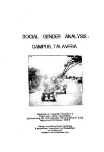 Social Gender Analysis: Campus, Talavera