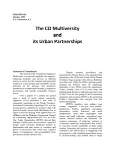 The CO multiversity and its Urban Partnerships