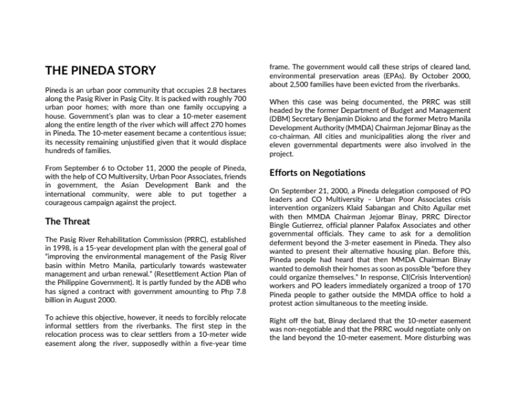 The Pineda Story