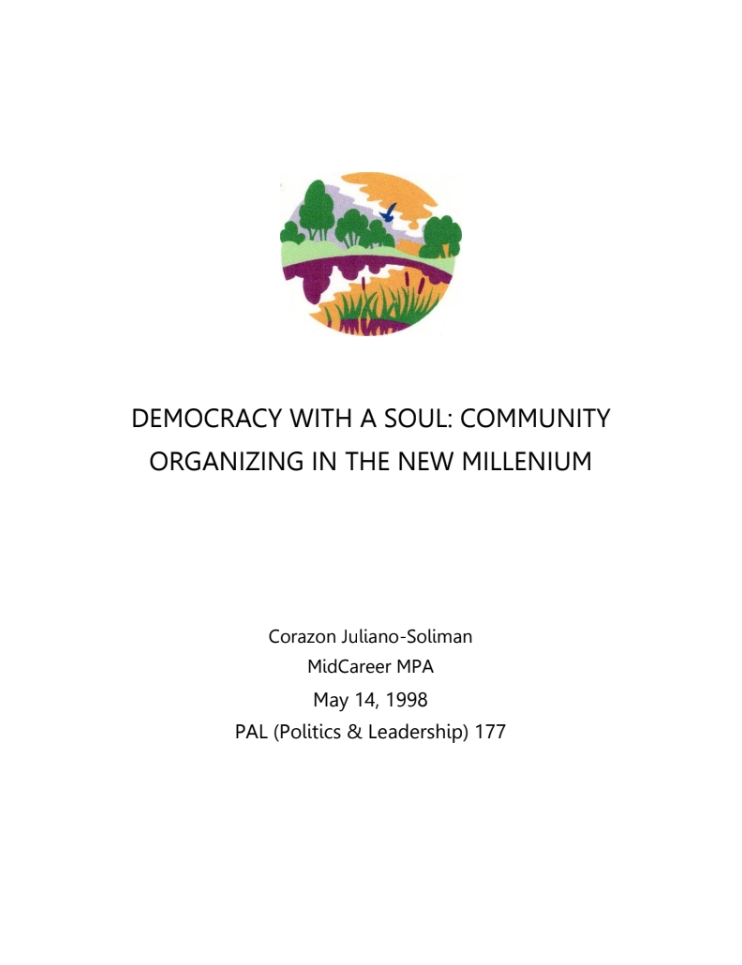Democracy with a Soul: Community Organizing in the New Millenium