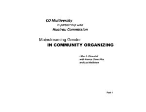 Mainstreaming Gender in Community Organizing