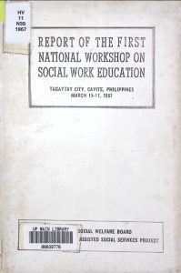 Report of the First National Workshop on Social Work Education (1967)