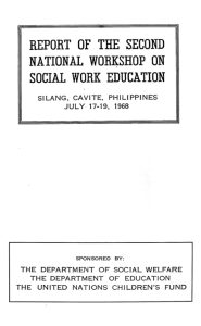 Report of the Second National Workshop on Social Work Education (1968)